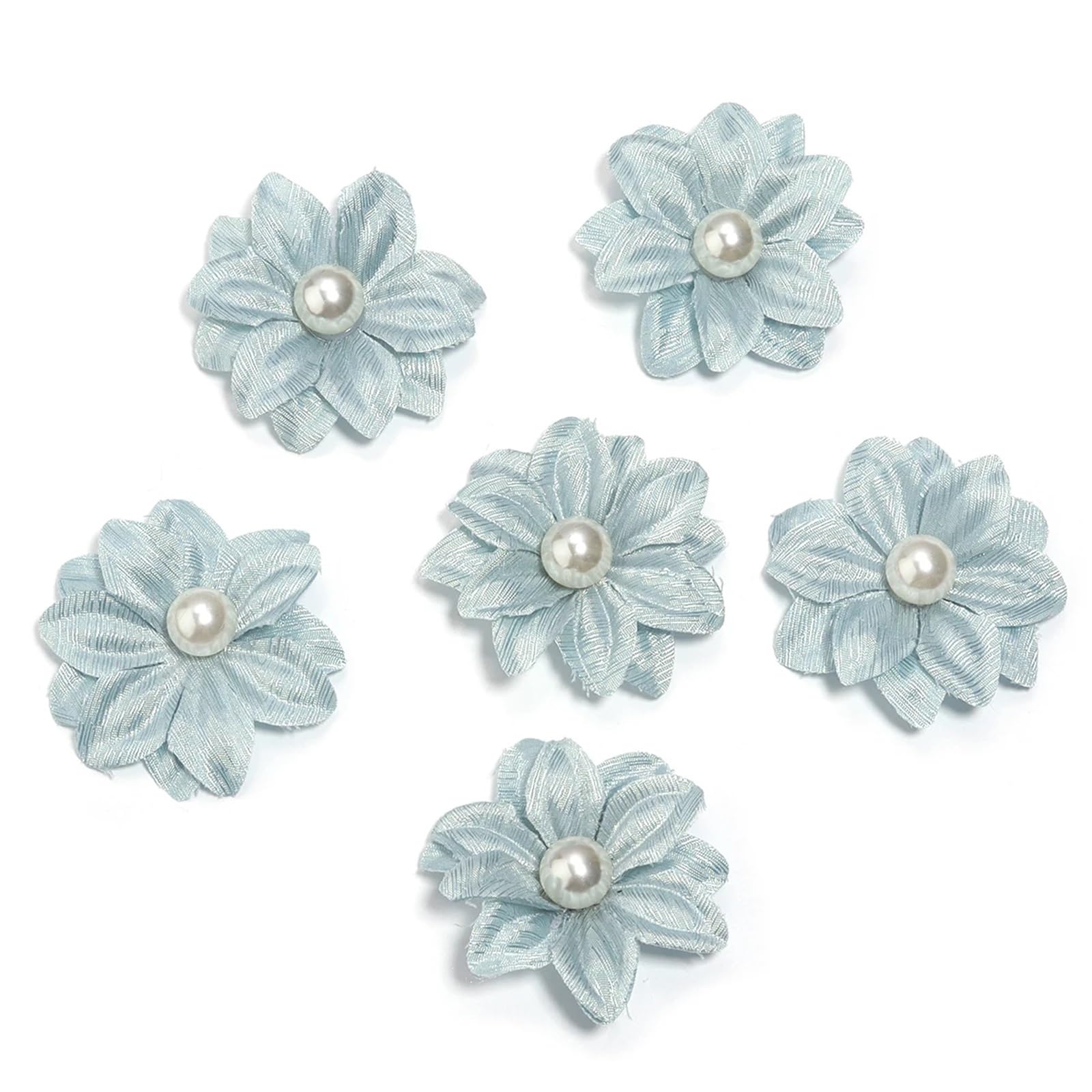 MDSRFGN Fabric Flowers 20Pcs Fabric Flowers Mini Colorful Flower Floral Applique Sew Patches For Clothes Hat Wedding Decor DIY Craft(Green)