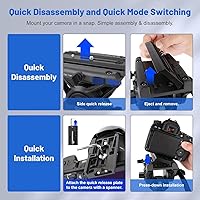 Vista 14 de Video Tripod, COMAN 74" Professional Metal Heavy Duty Camera Tripods with Adjustable Damping Fluid Head, Dual-Mode QR Plate Compatible with DJI RS4