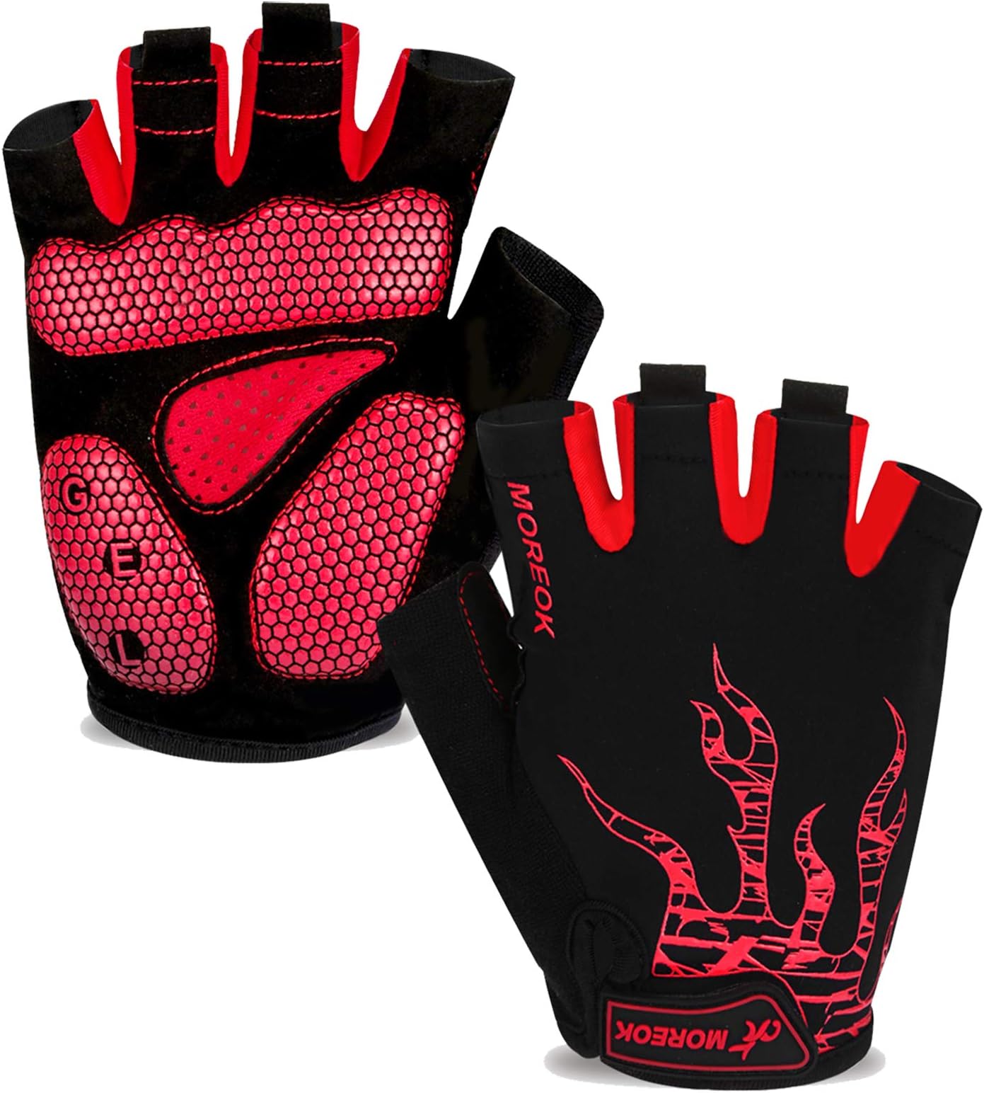 Cycling Gloves Bike Gloves for Men/Women-[5MM Gel Pad] Half Finger Bicycle Biking Gloves for Cycling/Weight Lifting/Gym/Motorcycle/Rowing/Outdoor Sports