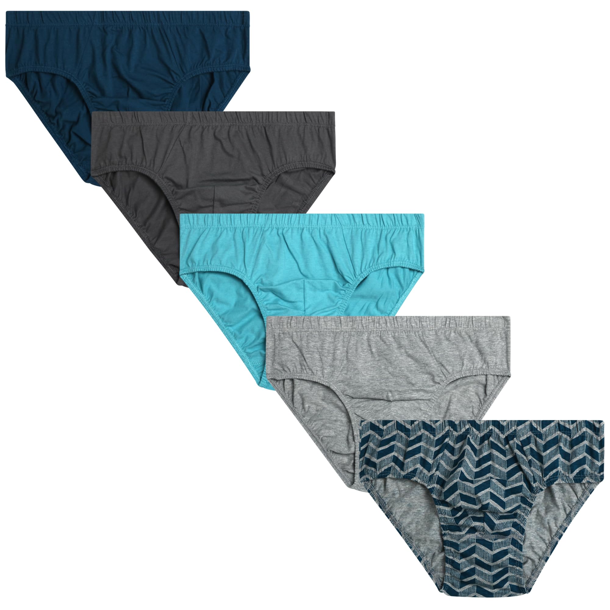 Van HeusenLow Rise 5 Pack Tag Free Soft Cotton Stretch Mens Underwear with Supportive Contour Pouch - Fit for Everyday Wear