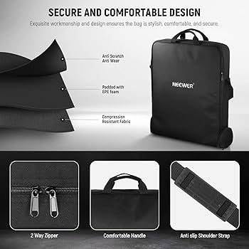 NEEWER 18インチリングライト三脚スタンド+フォンホルダー+収納バッグ付き Amazon | NEEWER プロな18インチリングライトとスタンドキット 超薄型