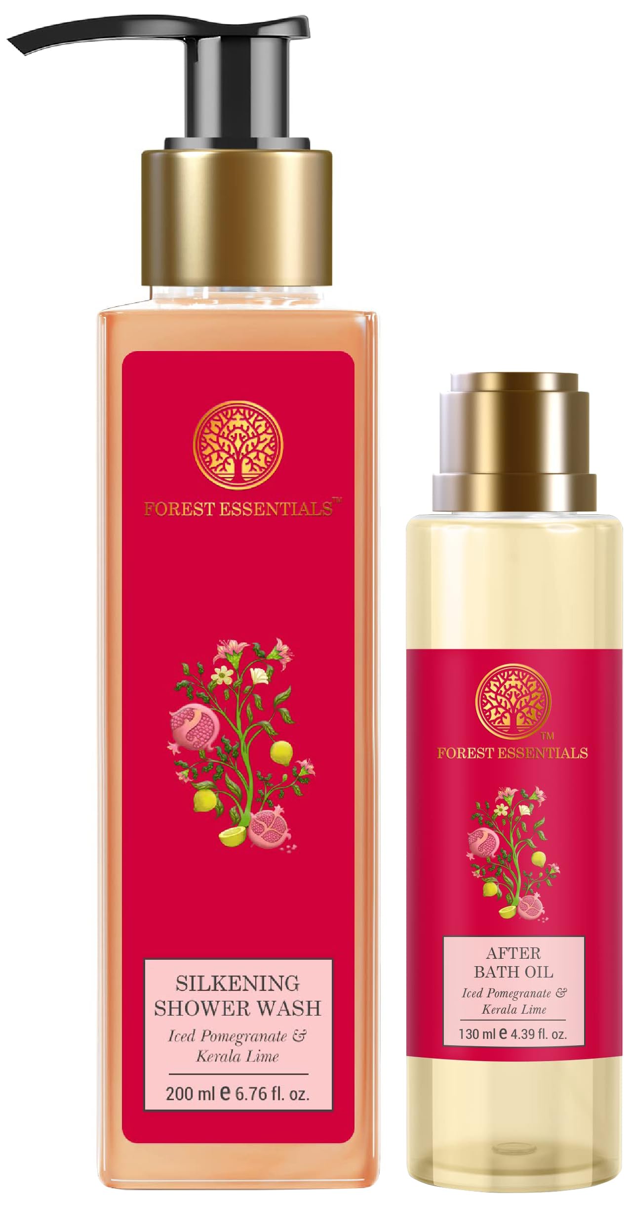 Forest Essentials After Bath Oil Iced Pomegranate & Kerala Lime & Forest Essentials Silkening Shower Wash Iced Pomegranate & Kerala Lime Combo-picture-22