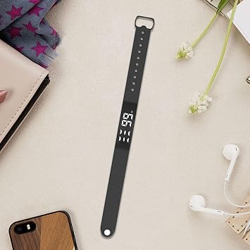 Silicone Vibration Clock Alarm Wristband, Shock Watch Alarm Clock, Smart Alarms Vibration Wrist Clocks, For Kids Couples Daily Sleep Travel Home Bed Bedroom Napping Walking Medication