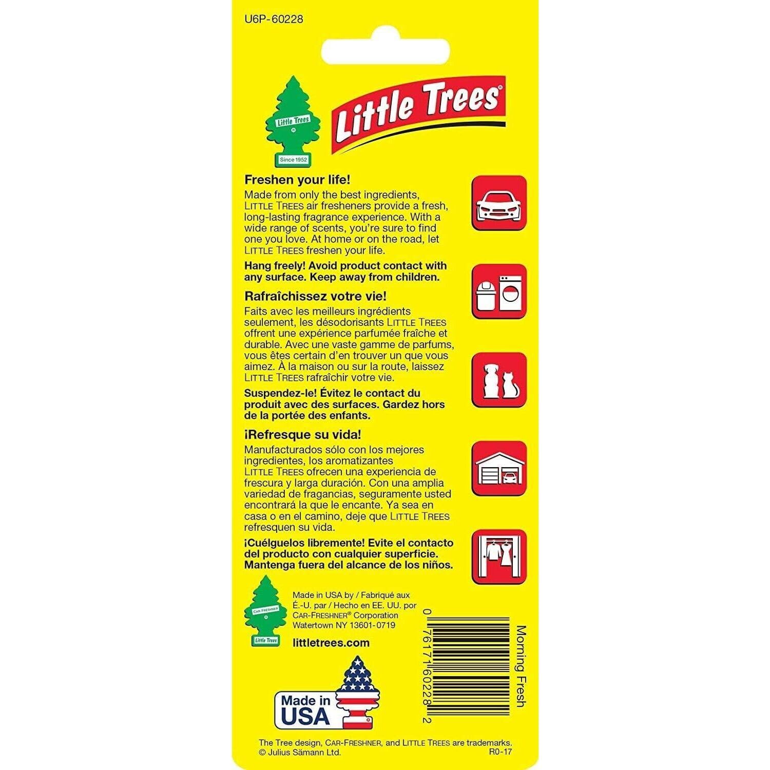 LITTLE TREES Car Air Freshener | Hanging Paper Tree for Home or Car | Morning Fresh | 3 Pack