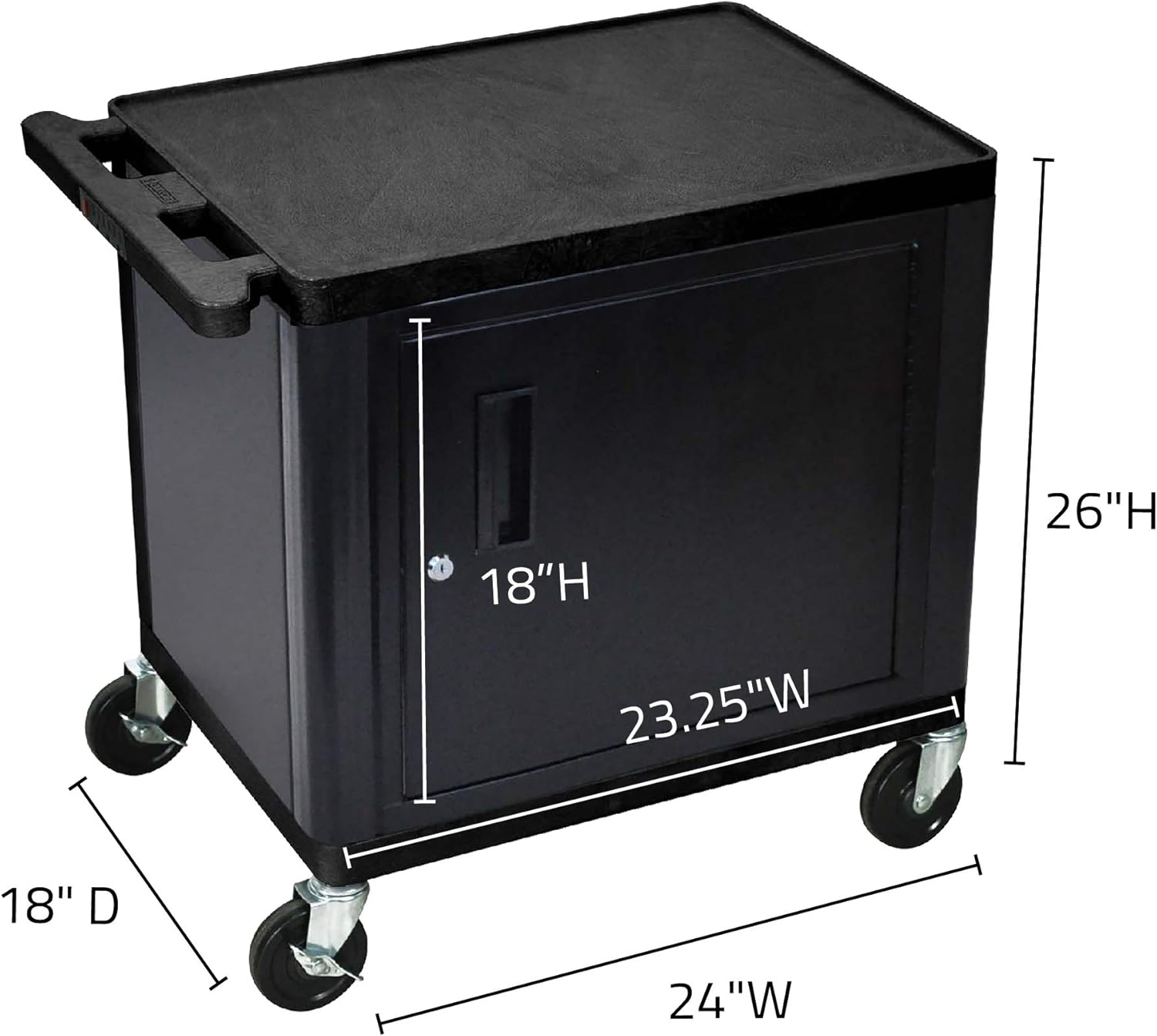 LUXOR LP26CE-B AV Cart: A Compact and Secure Mobile Workstation