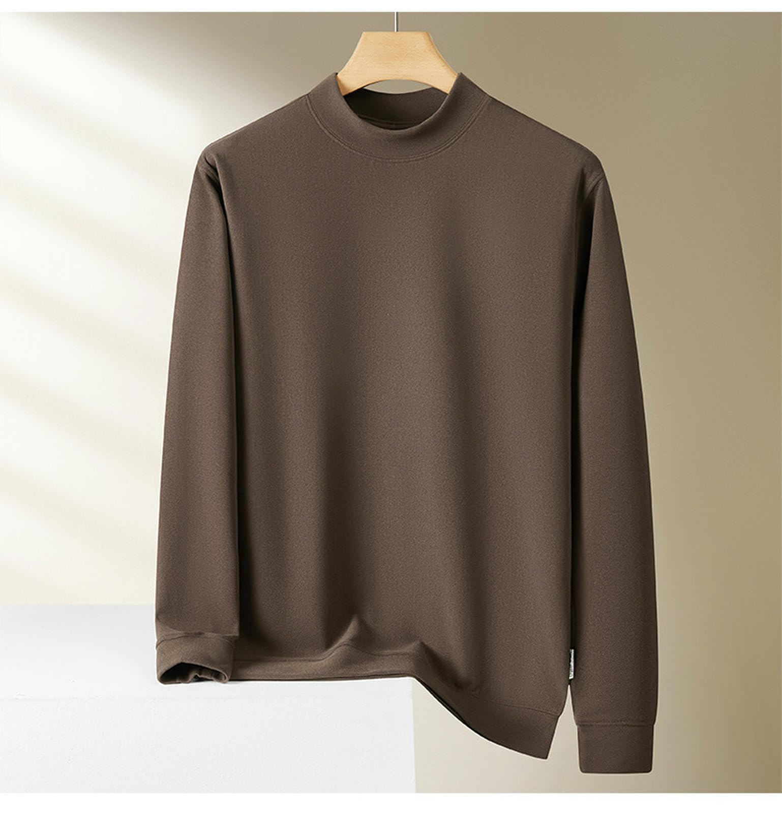 Ropa Térmica El Otoño Masculino Y Invierno De Doble Cara Vellón Largo Manga Larga Larga-Amarillo-l