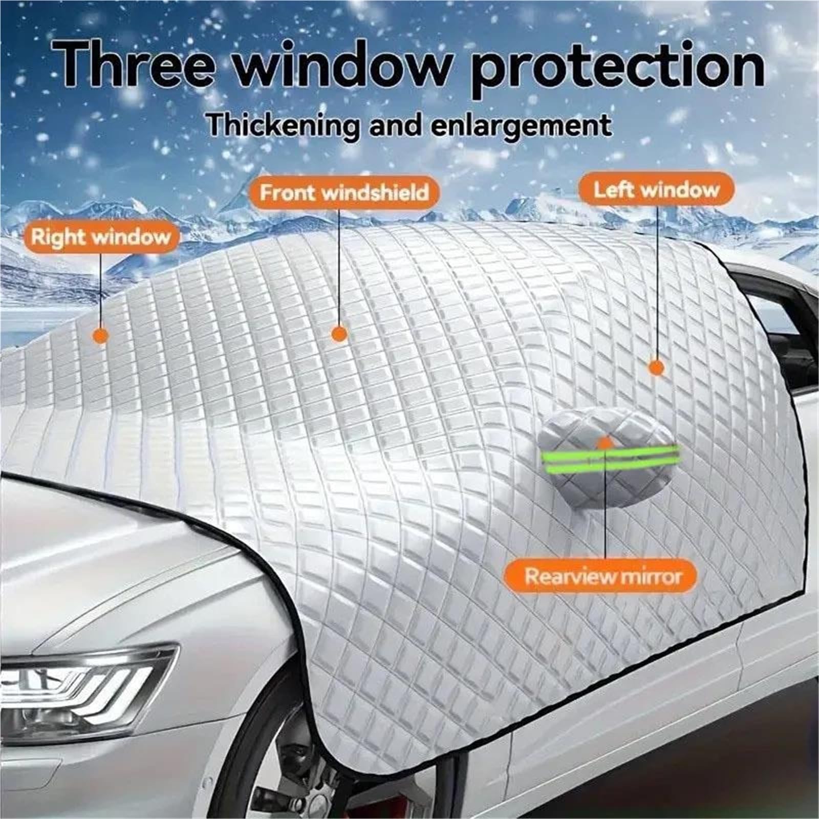 Copertura Parabrezza per Neve E Ghiaccio Parabrezza per Auto Parasole per Neve Protezione per 4 Stagioni Protezione per Finestrino Anteriore