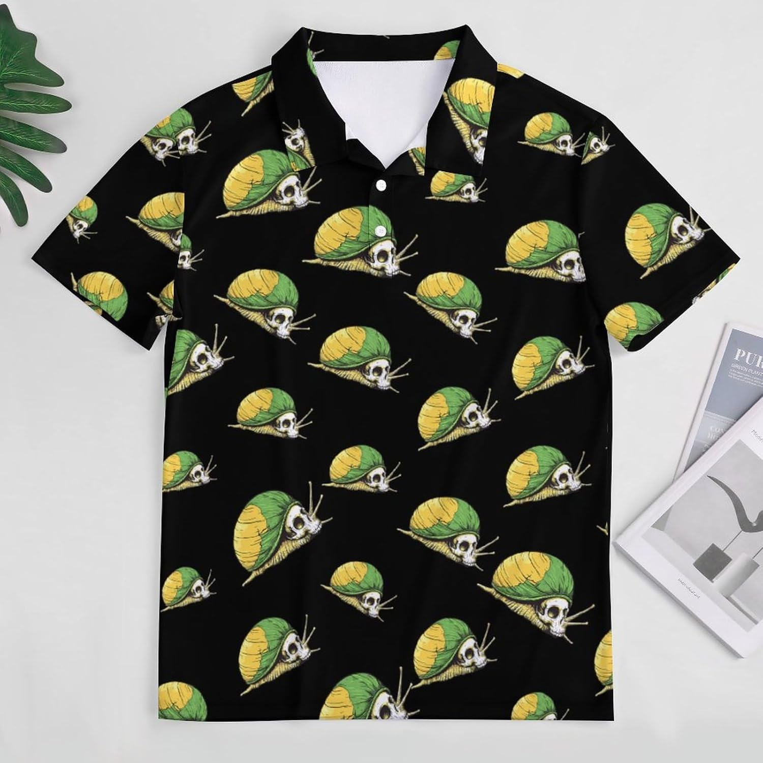 Snail Skull Women's Golf Polo Shirts Short Sleeve Quick Dry Tennis Tops Casual Work Blouses