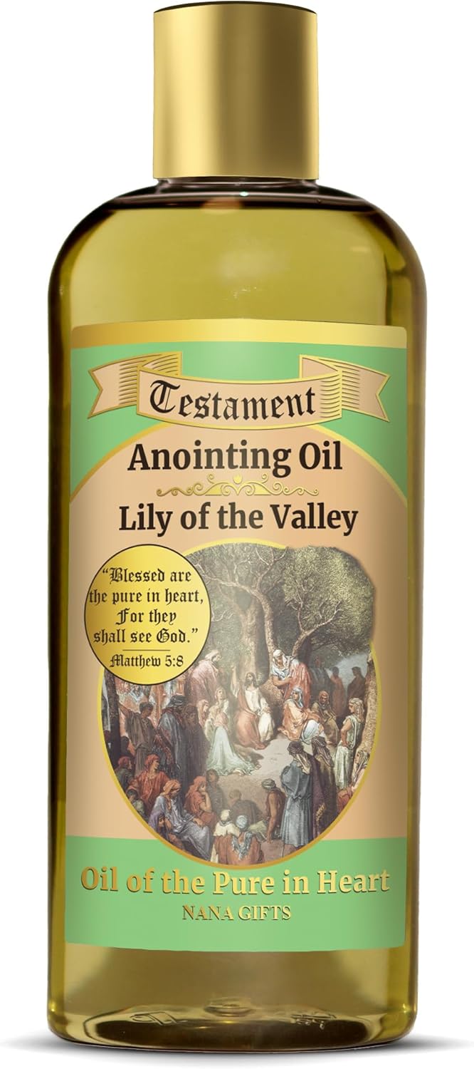 Nana Gifts Testament Anointing Oil, Lily of the Valley, Oil of the Pure in Heart, Excellent value large bottle size 8.45 fl.oz | 250 ml