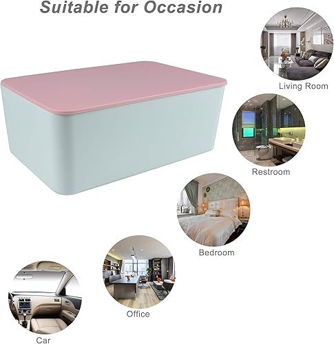 Miniatura 28 de Dispensador de toallitas para pañales, caja de almacenamiento de pañuelos, soporte dispensador de toallitas húmedas con tapa para el hogar, oficina