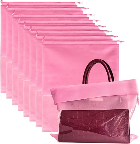 8 bolsas contra el polvo para bolsos, bolsas de viaje para zapatos, bolsas organizadoras, bolsas de almacenamiento con cuerda transparente, a prueba