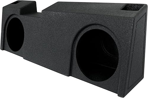 Miniatura 3 de QPower QBGMC19212 - Caja de subwoofer con puerto doble de 2 agujeros y 12 pulgadas con revestimiento de cama en aerosol para 2019-2022 GMC/Chevy