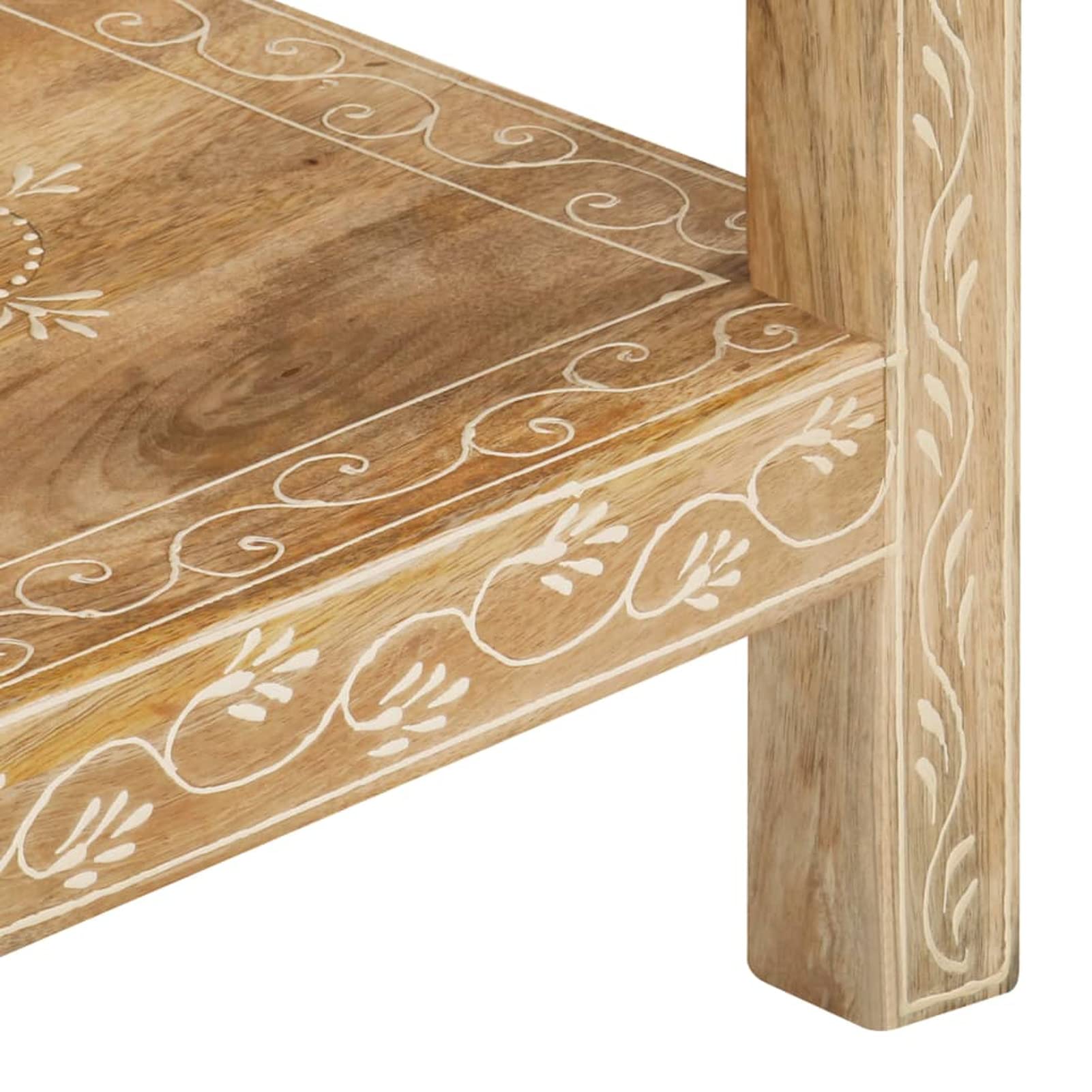 ShGaxin Mesa Consola de Madera Maciza de Mango 80x35x74 cm, Mesa Entrada, Mesa Recibidor Estrecha, Mesa De Centro Salon, Mesa Auxiliar, Mueble Entrada