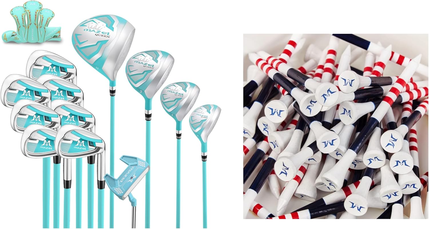 MAZEL Golf Iron Set & Golf Tees,Bundle of 2