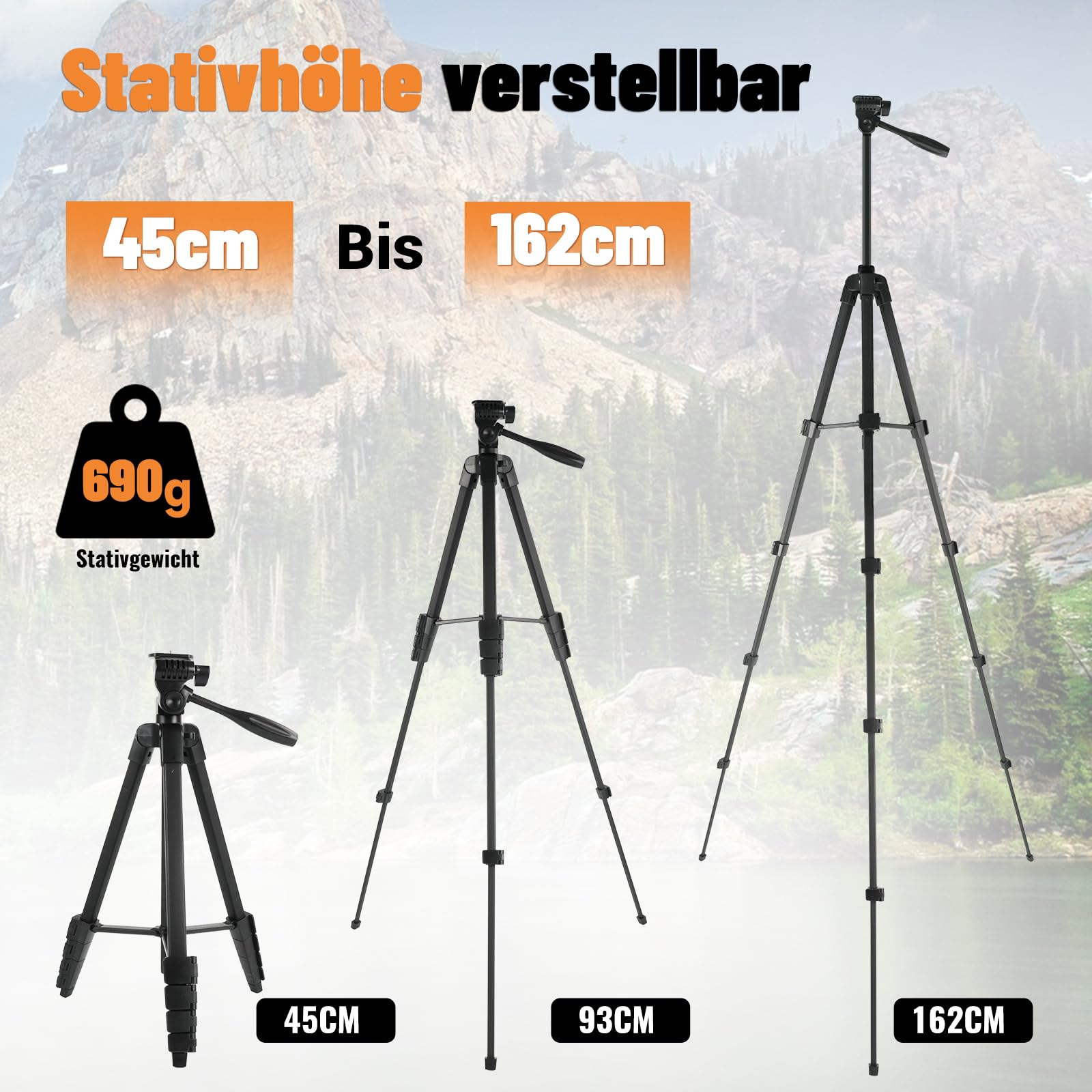 Spektiv 20-60x82 BAK4 FMC – IPX7 Wasserdichtes Fernrohr mit 27mm Okular für Vogelbeobachtung Jagd