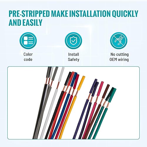 Miniatura 4 de NuIth Arnés de cableado de radio con adaptador de antena para Chevrolet 08-15 Express/07-14 Silverado/Sierra/Suburban, GMC 07-14 Yukon 06-15 Savana