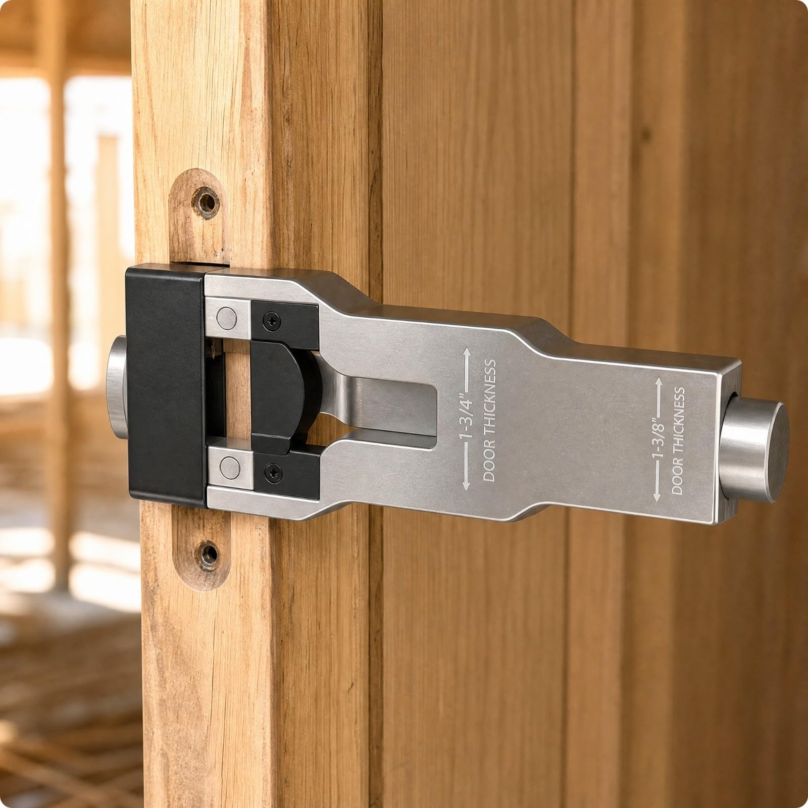 KESOTO Plantilla para Instalar Puerta con Guía Agujero Cabezal Fresado para Montaje s Embute con Estructura Metálica Resistente y