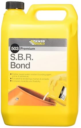 Everbuild 503 Premium S.B.R. Bond Admixture   Water Resistant Bonding Agent   White   5 litre