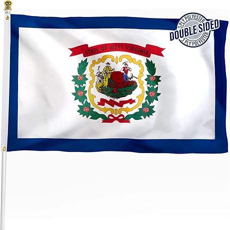 Double Sided West Virginia State Flag - Pride of the Mountain State