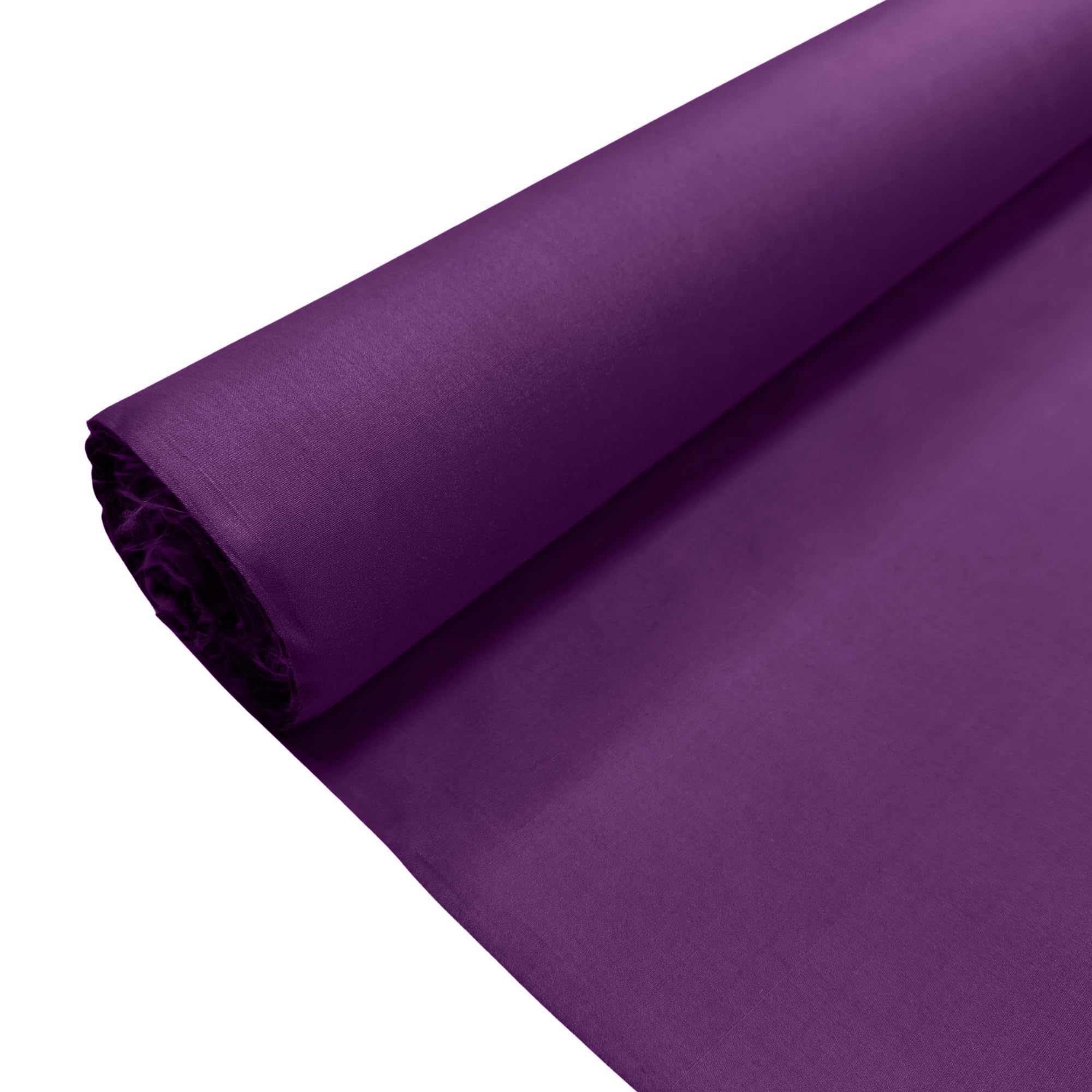 Thefabrictrade Purple Plain Polycotton Fabric Dress Craft Poly Cotton Material | 10 Metre (1000Cm X 112Cm) | Soft Poly Cotton For Sewing, Dressmaking, Crafts, Bunting & Lining