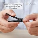 FOLELLO Large Nail Clipper for Men and Women (Black), Nail Cutter for Professional and Home Use, Cuts Precisely Elegant design, Easy to Hold Unisex Nail Clipper/Cutter gallery image