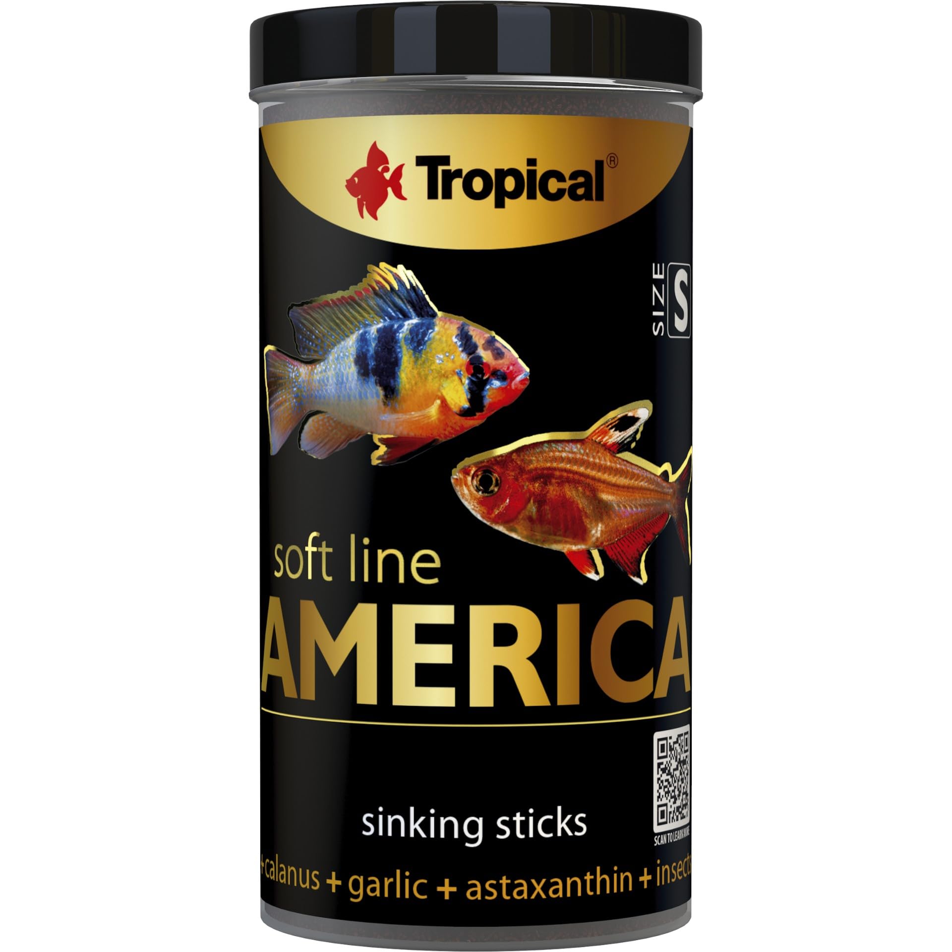 Tonący pokarm dla ryb z Ameryki północnej i południowej SOFT LINE AMERICA SIZE S 250ml / 140g