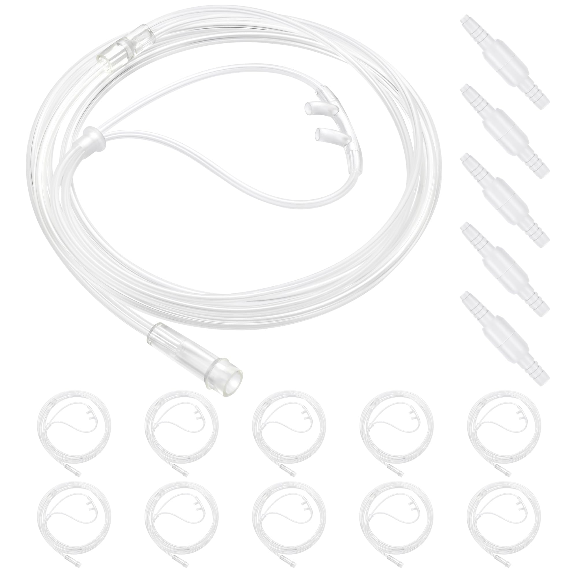 10 Pcs Nasal Cannulas for Oxygen,7ft Super Soft,High Flow Lightweight Tube,Oxygen Nose Piece