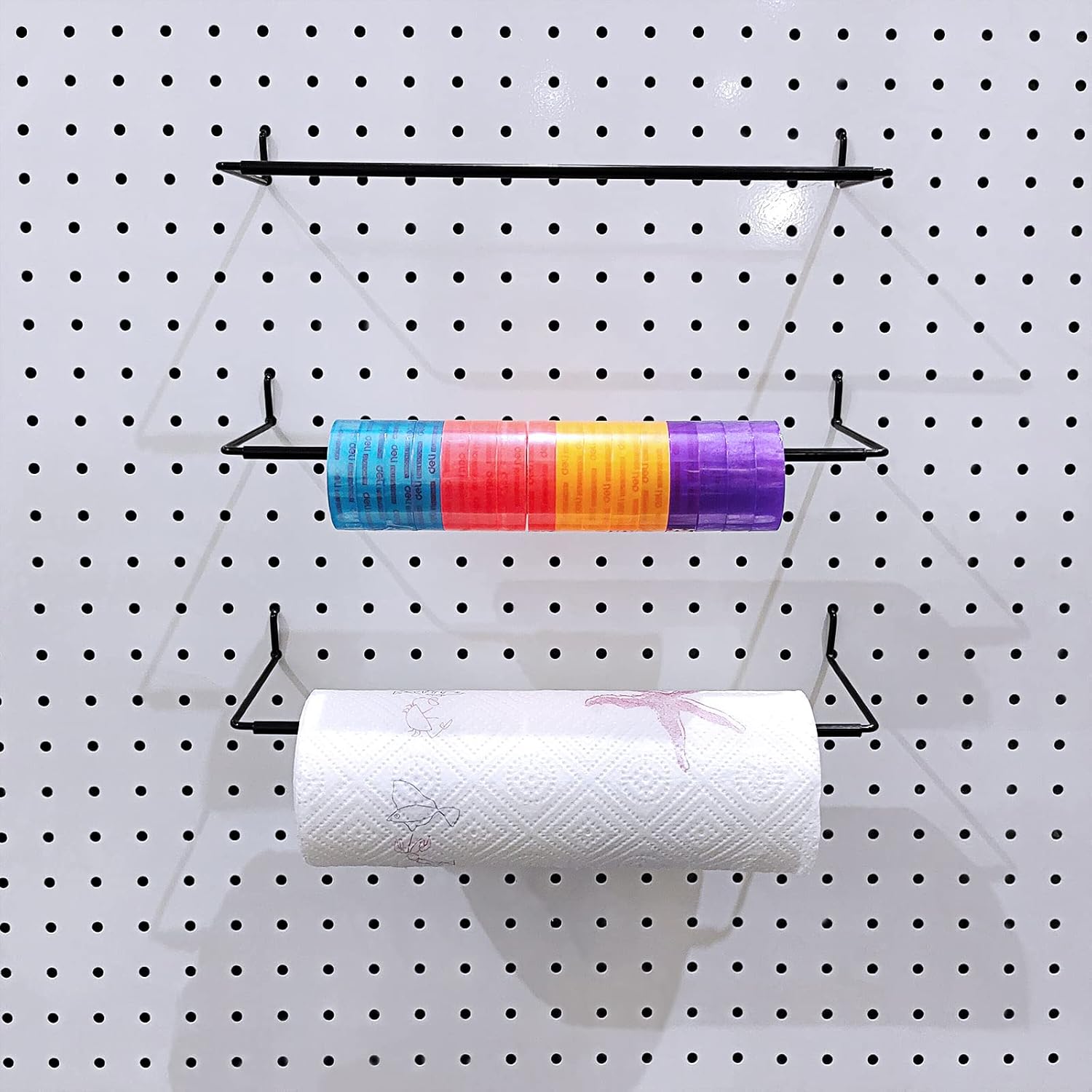 Buy 5 Pack Extendable Pegboard Paper Towel Holder,Pegboard Hook for