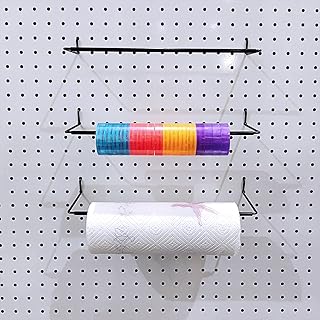 5 Pack Extendable Pegboard Paper Towel Holder,Pegboard Hook for Workshop,Garage,Kitchen,Laundry Room,Bathroom etc.