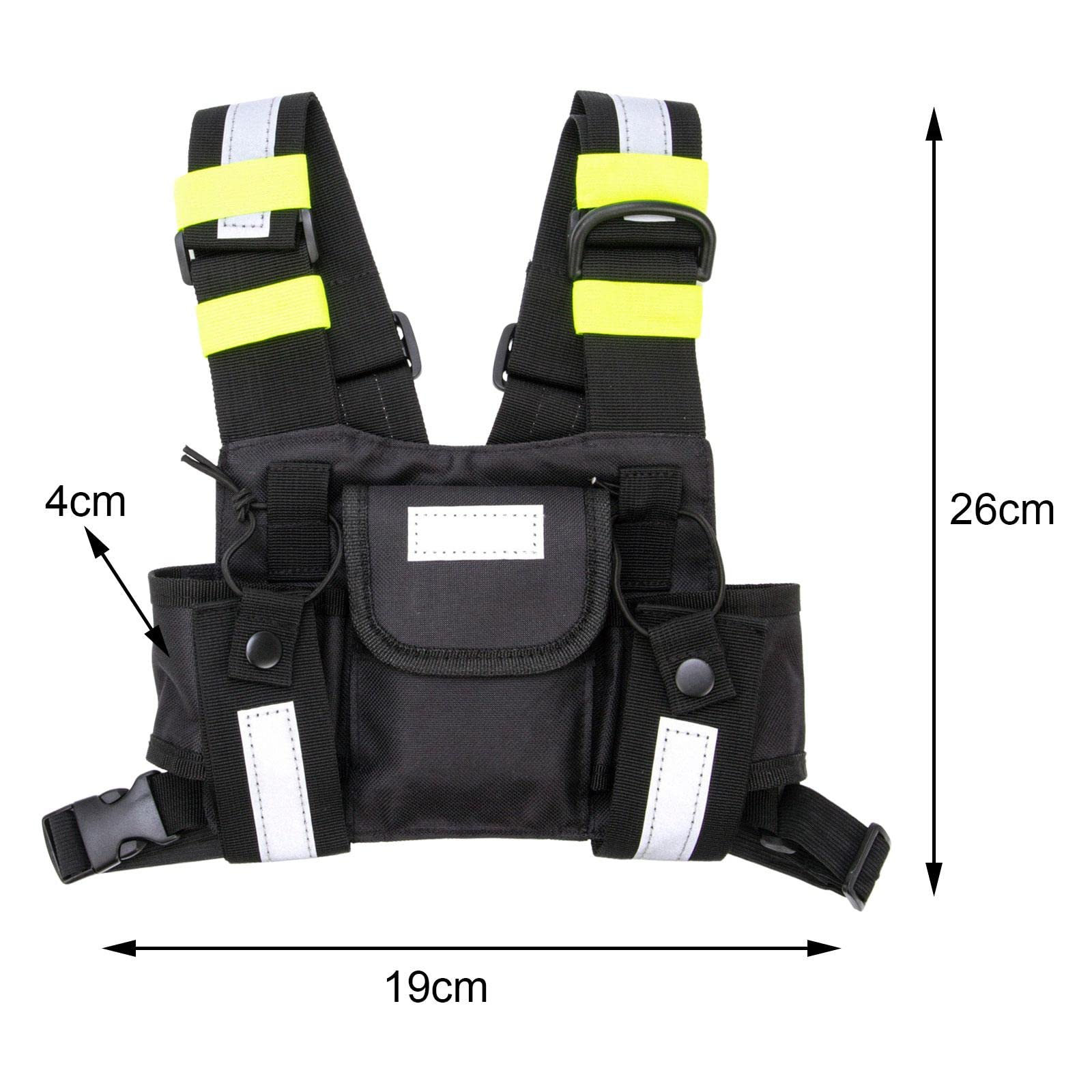 3 set di fondine da spalla, pettorali, pettorali, gilet, attrezzatura per walkie talkie custodia durevole