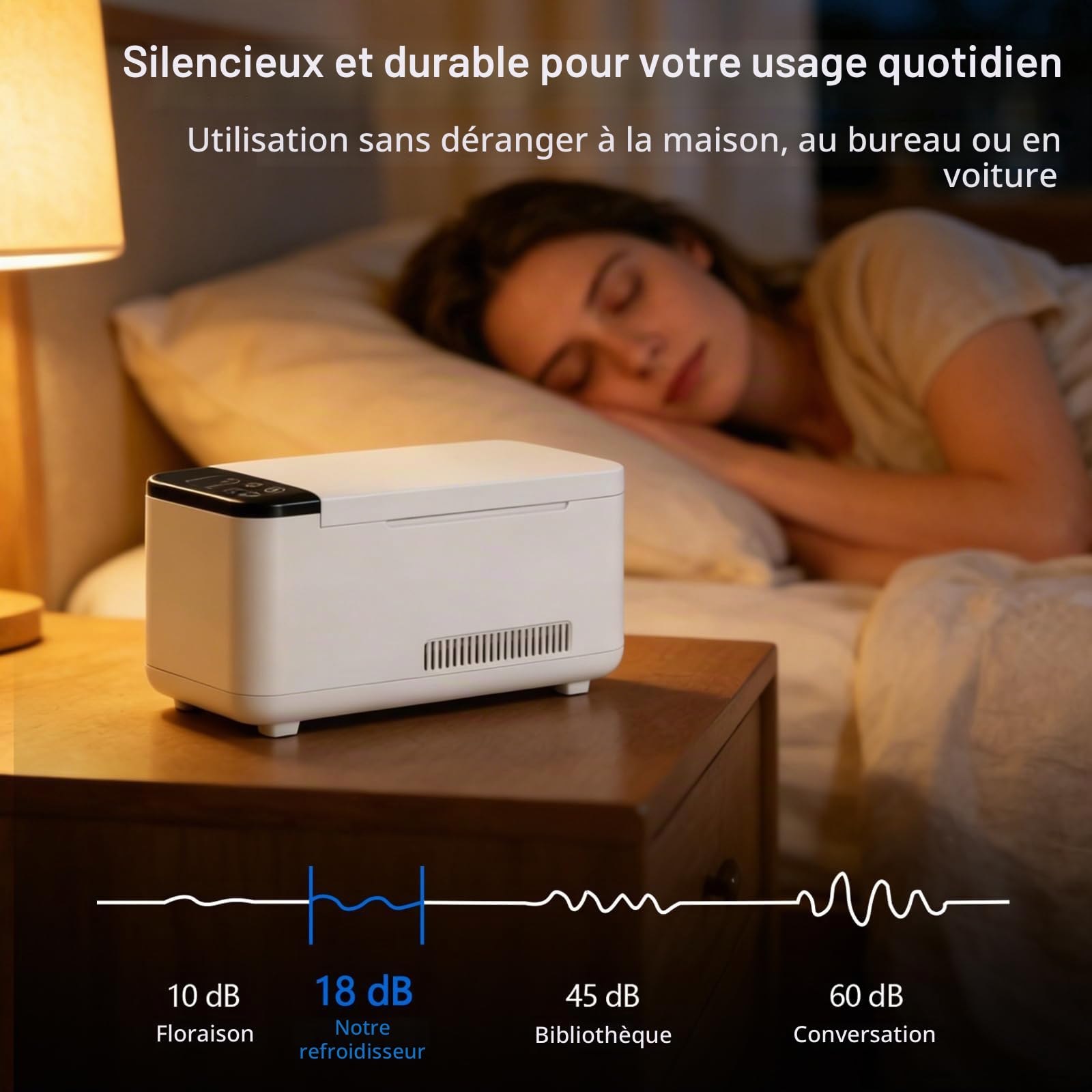 Réfrigérateur Portable pour Insuline 0,6 L, Glacière Médicale avec Refroidissement Actif 2–8 °C et Batterie (8 Heures), Mini Frigo pour 20 Flacons ou 18 Stylos, pour Extérieur, Voyages et Maison