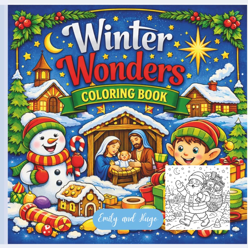 Winter Wonders: Christmas colouring book