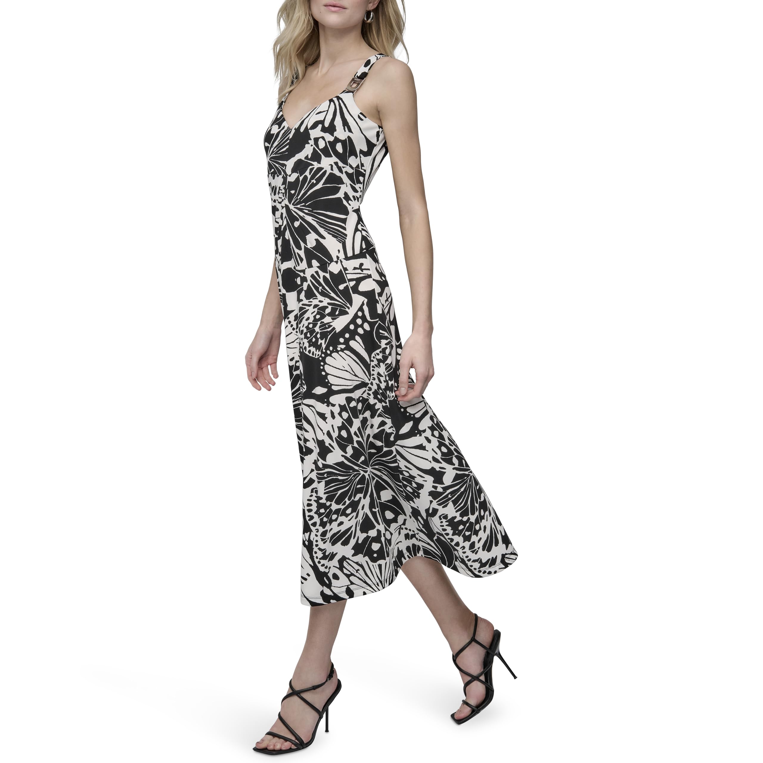dkny black and white dress DKNY: DRESSES & JUMPSUITS ASOS DESIGN backless sash fluid silhouette Size:XS (PREORDER) Evening Dresses Long