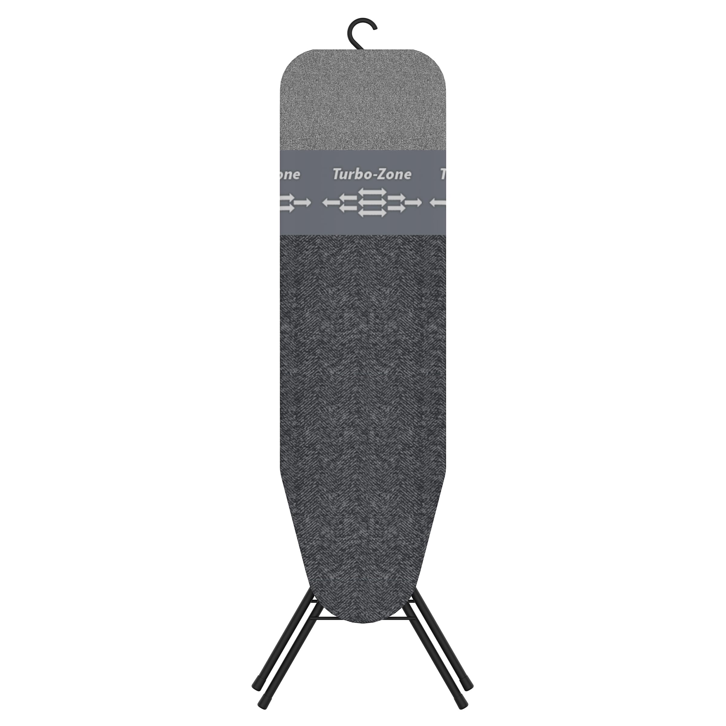 Rörets Bügelbrett Pulse Black Dual Action - Turbo & Park Zone 4-lagige Polsterung und Bezug - Patentiertes Geniales Design - Bügelfläche 32x108 cm