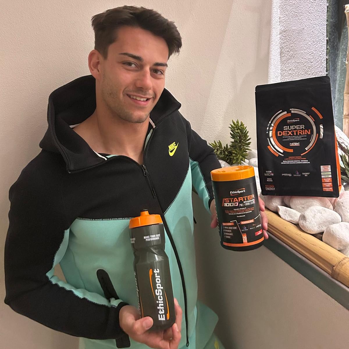 EthicSport Bundle Pre-Workout & Endurance | Starter 1000 supporta la performance + Super Dextrin ciclodestrine e maltodestrine | Energia continua dalla preparazione allo sforzo | Doping Free Tested