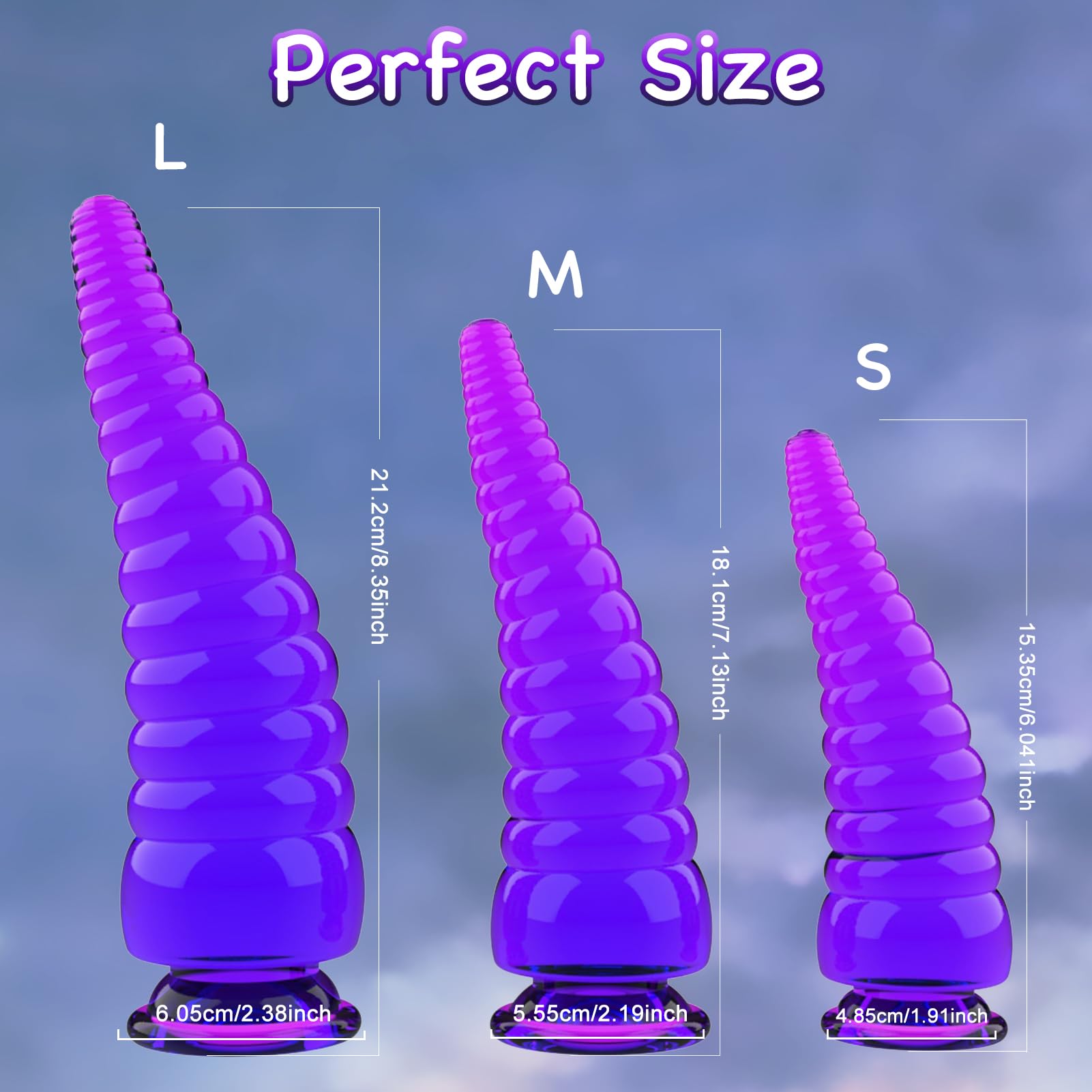 Anal Dildo Huge Thick Dildo, 3 Sizes Kit Big Dildo Realistic Dildos Fantasy Monster Dildo Dragon Dildo Strong Suction Cup Dildo for Hands-Free Play, G-Spot Dildo Sex Toy for Women, Men and Couples