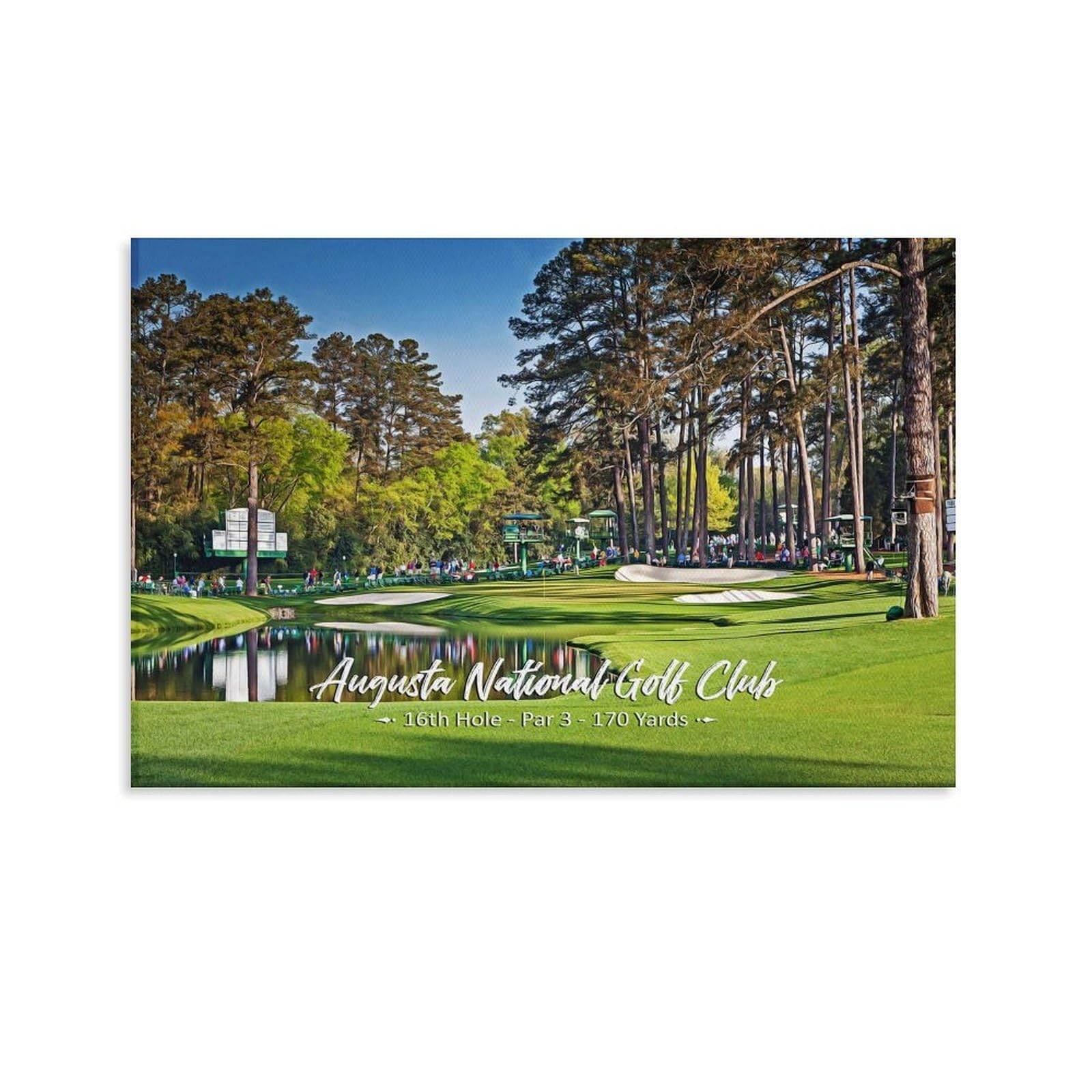 16th Hole Augusta National Golf Club Poster Art Canvas for Living Room Bedroom Decor 24x16inch(60x40cm) Unframe-style