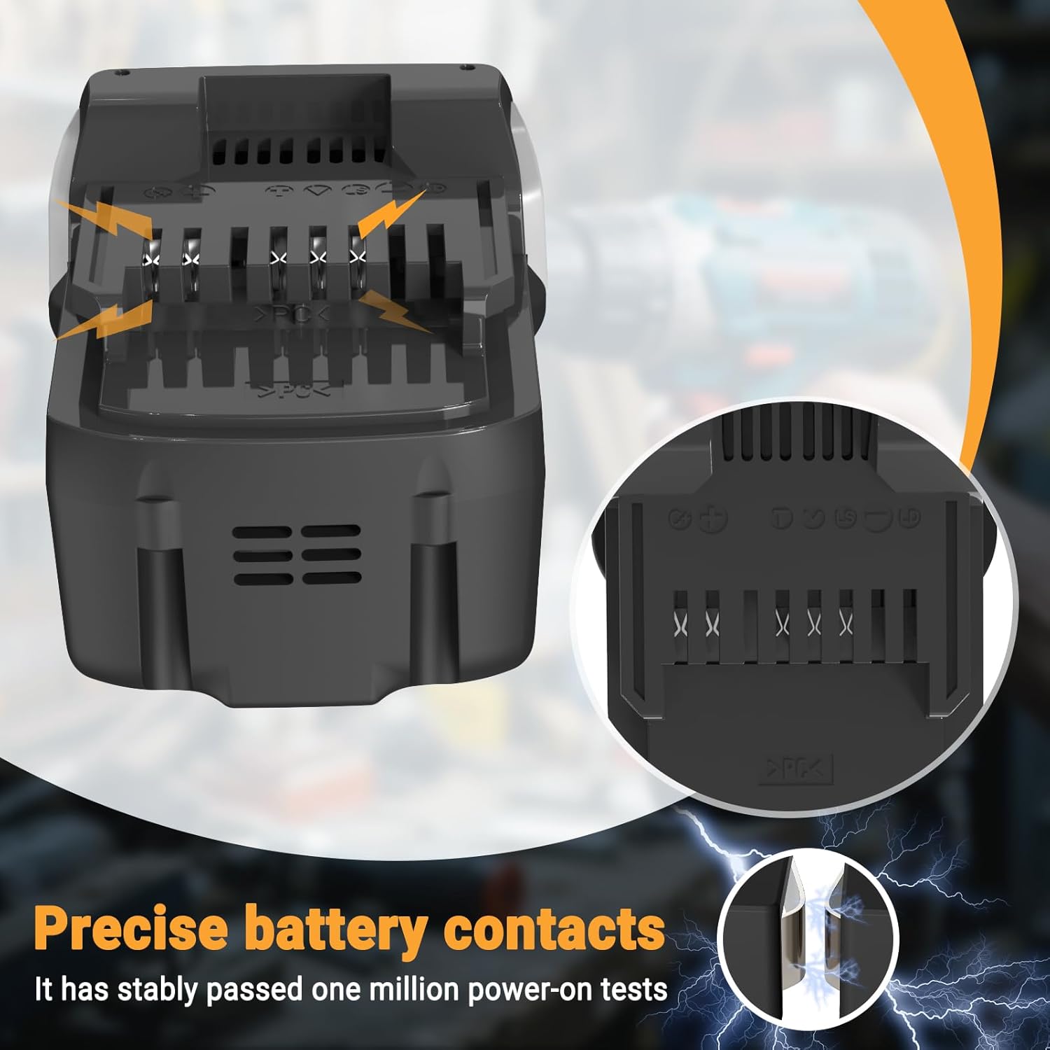 Shentec 4000Ah 18V Replacement Battery Compatible with Hitachi 339782 BSL1830C BSL1815X BSL1815S BSL1830 330139 330557 (Lithium-Ion Slide Style Battery)