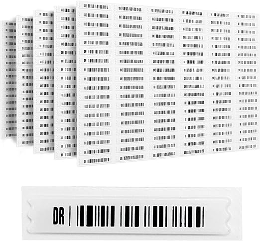 5000 pcs 58khz AM Security Tags Soft Labels Compatible with 58khz acousto-Magnetic EAS System (Mock Barcodes)