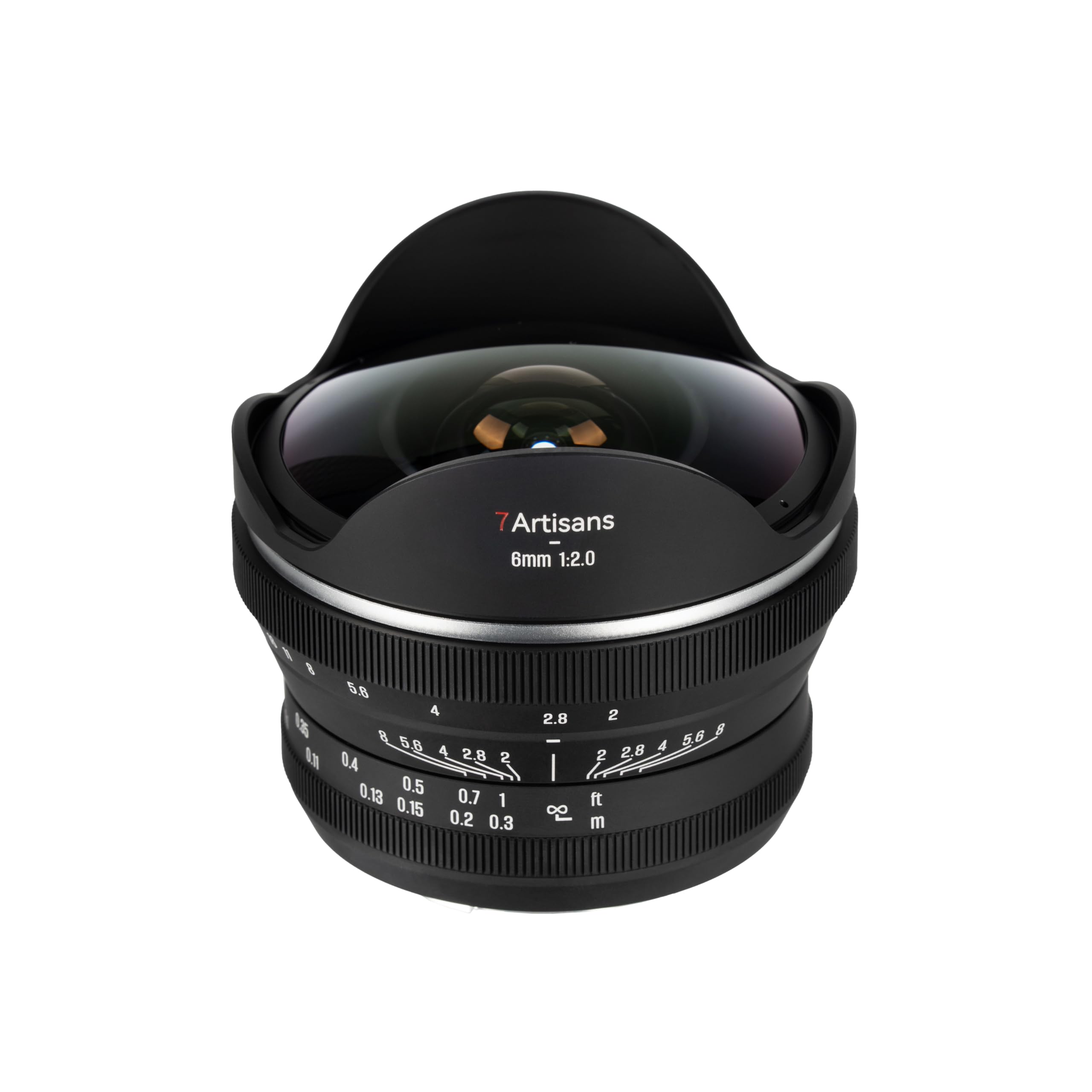 7artisans Obiettivo Fisheye 6 mm f2 APS-C ultra grandangolare, messa a fuoco manuale con angolo di 220° per fotocamere Canon RF