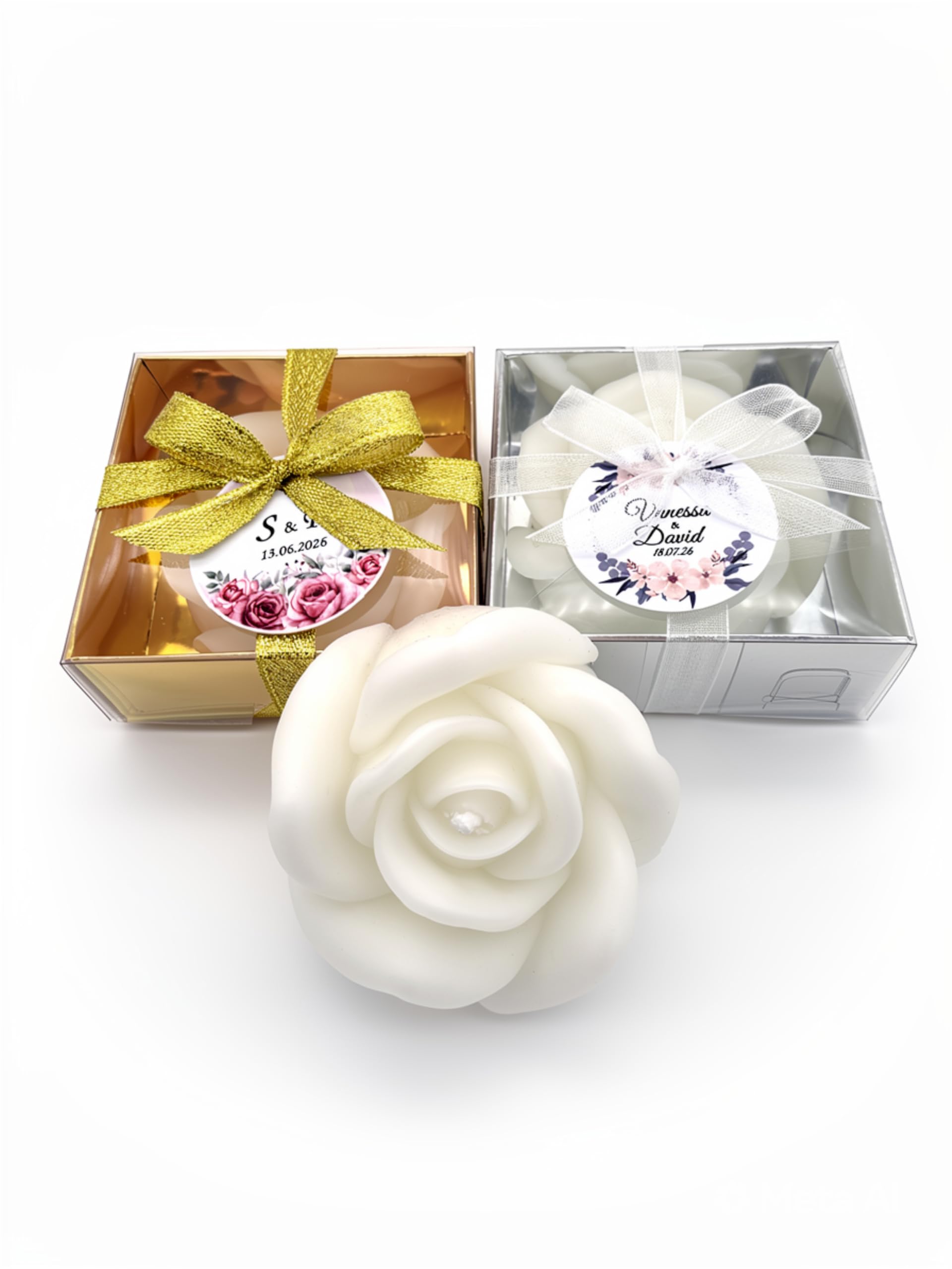 gastgeschenk hochzeit gäste kerze, 100 stück Gastgeschenk für Gäste Personalisierte, taufe geschenk gäste,astgeschenke babyparty,Gastgeschenk für Gäste (Weiß, 100 Stück)