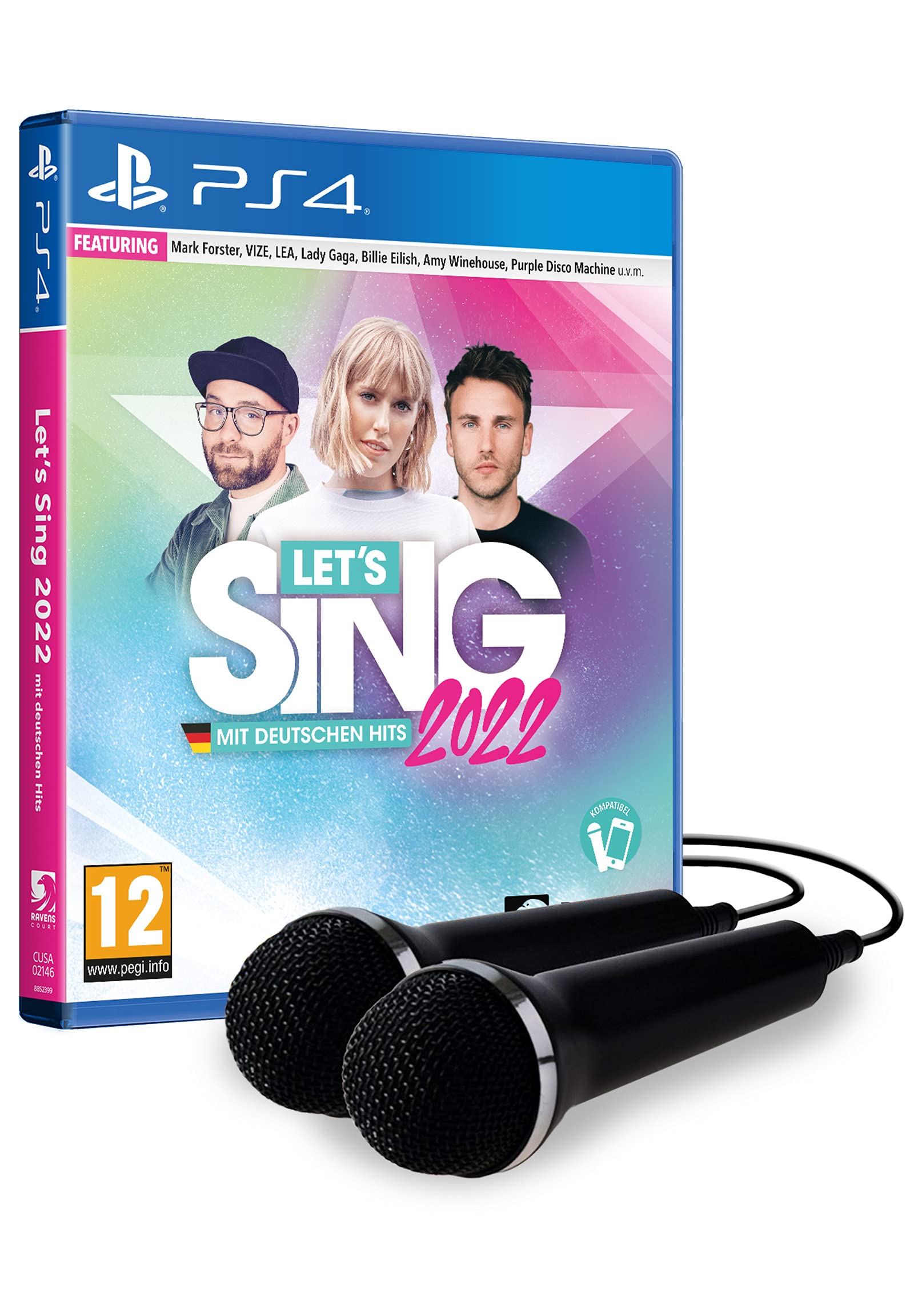 Let's Sing 2022 mit deutschen Hits [+ 2 Mics] (Playstation 4) (AT-PEGI)