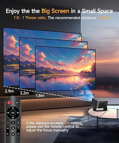 Magcubic Mini Beamer 4K 8K 1080P Supported, Portable Projector with Android 14,WiFi 6 Bluetooth 5.4, 600 ANSI, Autofocus,12W Speaker, 180° Rotation Smart Beamer Handy Heimkino Home Outdoor HY350max - 6
