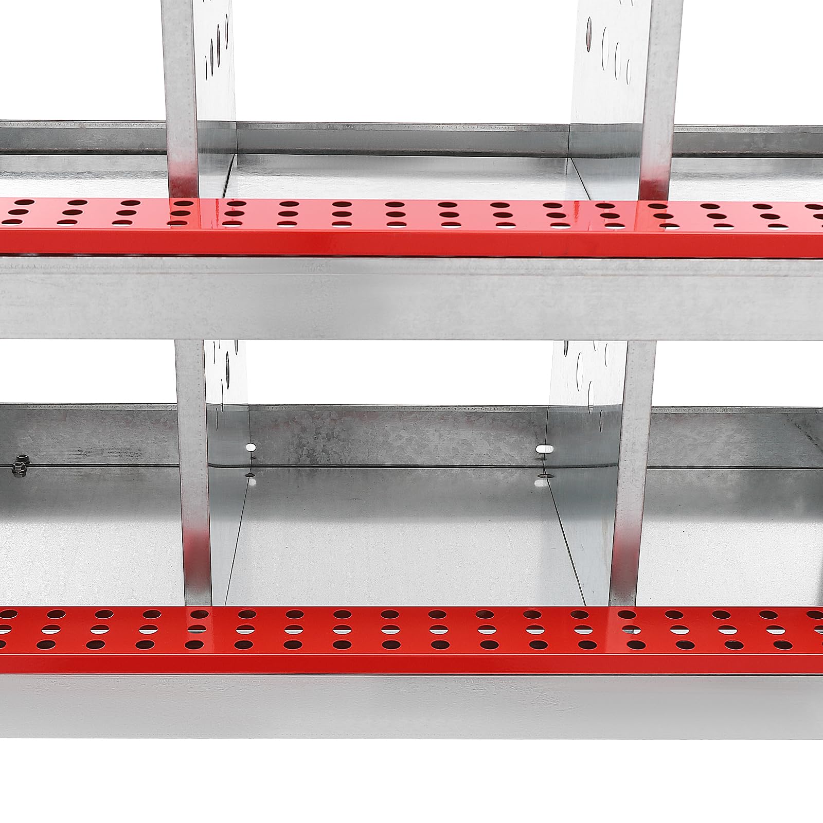 OUKANING Nido para 6 gallinas con 6 compartimentos y orificios de ventilación, cámara de colocación de chapa galvanizada, 84 x 42 x 62 cm