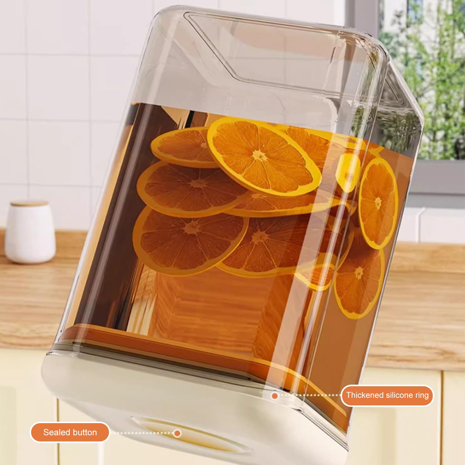 HLTYGWX Vakuumversiegelter Vorratsbehälter für die Küche, stapelbar, auslaufsicher, robust, für Reisen im Kühlschrank (grün, 1800 ml)