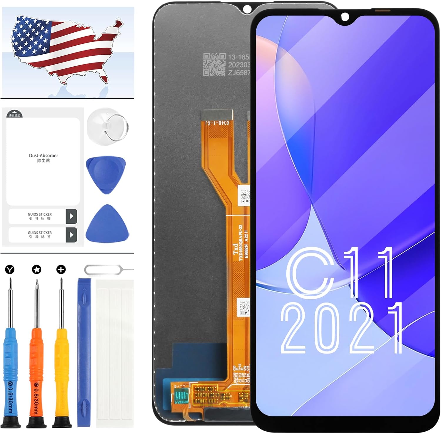 for Oppo Realme C11 2021 Screen Replacement for Oppo Realme C11 2021 LCD Screen for Realme C11 2021 RMX3231 Display Digitizer Touch Glass Full Assembly Repair Parts Kit (Black,Not Fit Realme C11)