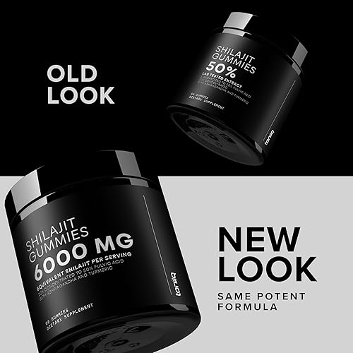 Miniatura 5 de Shilajit - Gomitas para hombres, 50% ácido fúlvico, extra fuerte, equivalente a 8750 mg, con cúrcuma y extracto de ashwagandha, probado en