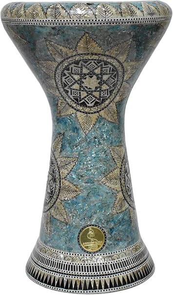 Large Sombaty Darbuka doumbek drum tabla 21 inch inlaid mother of pearl with free bag Sea Star 21"