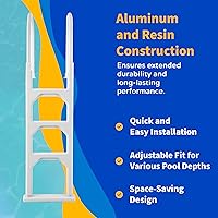 Vista 7 de Blue Wave NE1142 escalera para el interior de la pileta, de aluminio/resina