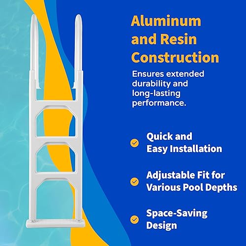 Miniatura 7 de Blue Wave NE1142 escalera para el interior de la pileta, de aluminioresina